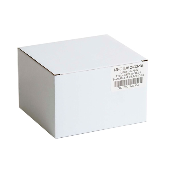 National Checking National Checking Cartridge Ribbon Red & Black ERC38, PK6 2433-95 - main